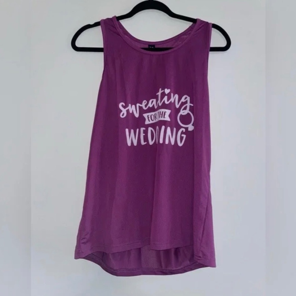 Miss to Mrs. - Women's Sweating for the Wedding Tank Top (Purple)